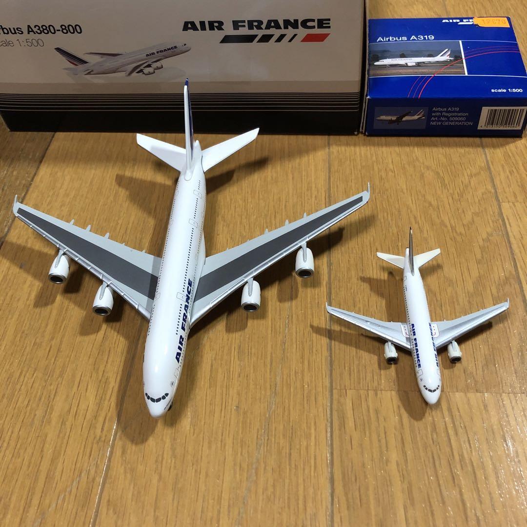 Herpa Air France Airbus A380-800 & A319 Model Set 1/500 Scale New
