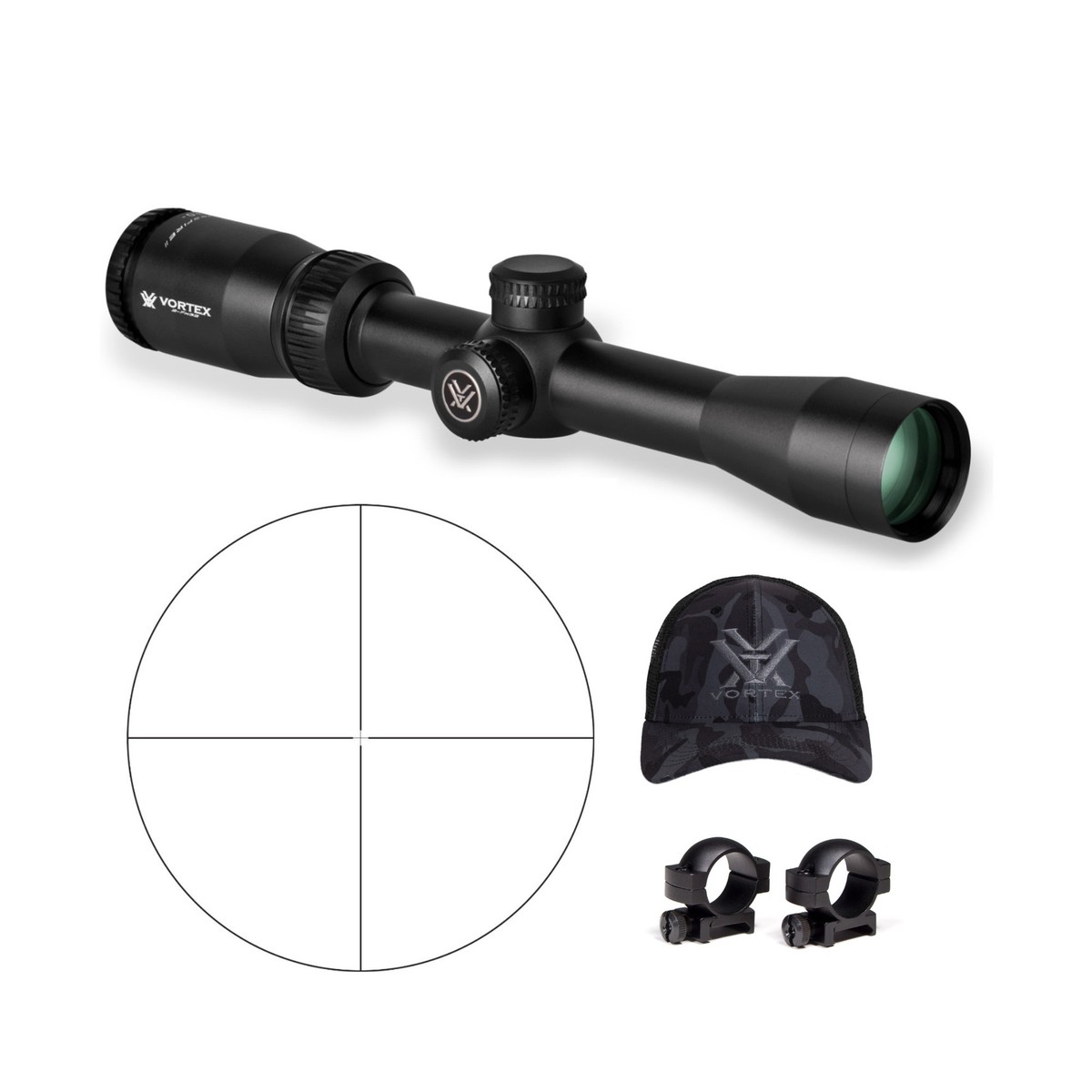 Vortex Crossfire II 2 7x32 Riflescope V Plex MOA Reticle with 1