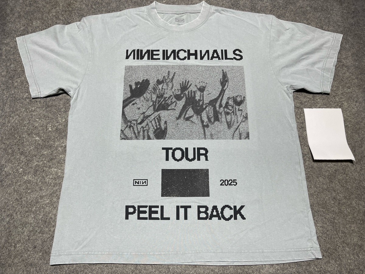 NEW Nine Inch Nails NIN 2025 Official Peel It Back Tour Gray XL