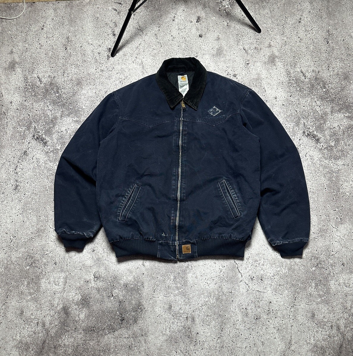 Vintage 90s Carhartt Mens Santa Fe Jacket J13 BLK Lined Detroit