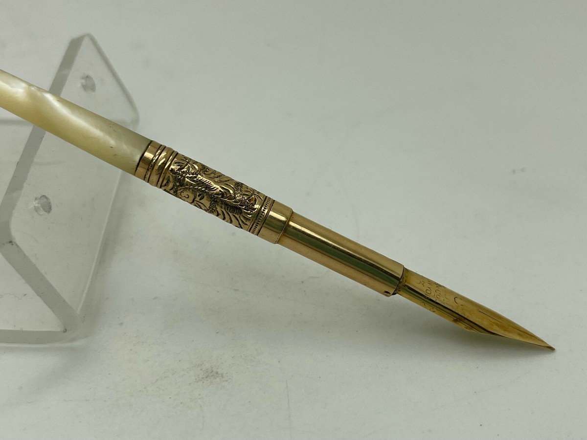 14金無垢万年筆 Vintage Mabie Todd (ニブはPilot製) 14金無垢万年筆