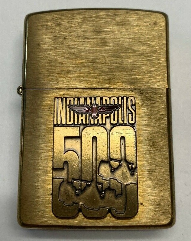 NEVER USED ZIPPO INDIANAPOLIS 500 BRASS BRUSHED FX VINTAGE | eBay