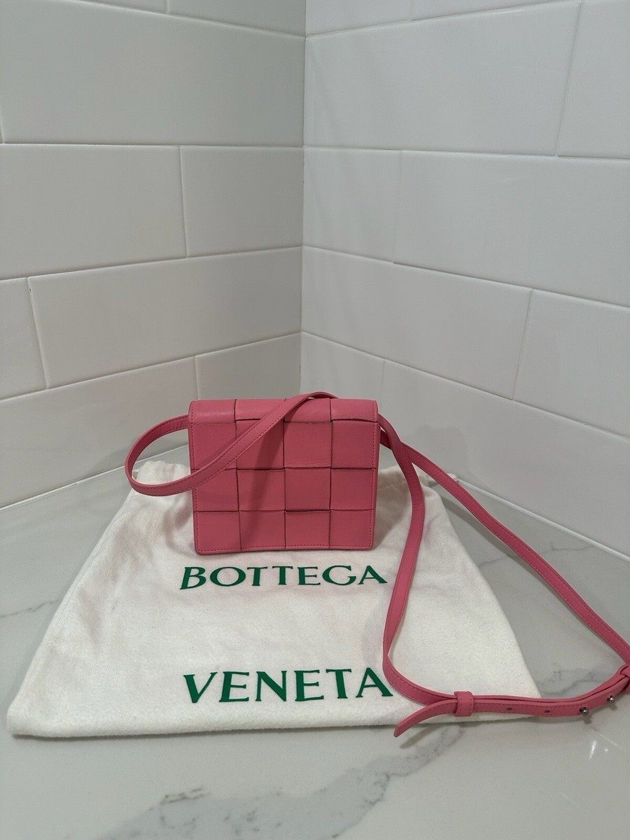 Bottega Veneta Cassette Crossbody Bag Intrecciato Leather Mini