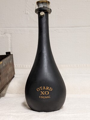 Vintage Otard Cognac Black Bottle With Wooden Case | eBay