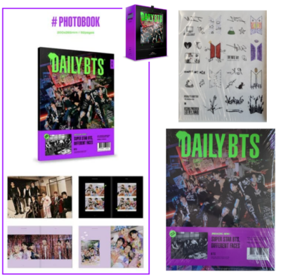 BTS SEASON'S GREETINGS 2022 Photobook + tatoo stickr PhotoCard ID