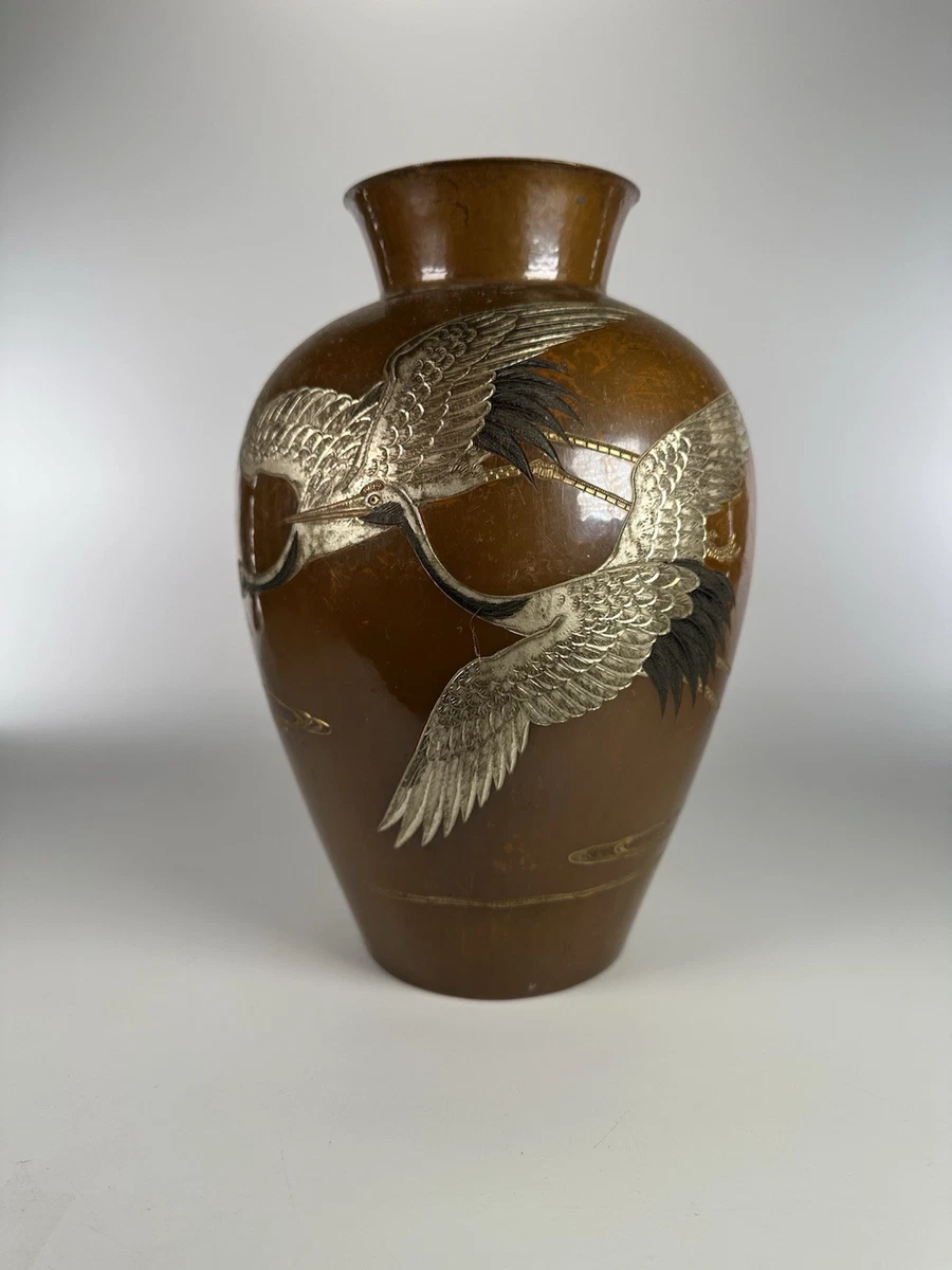 宇 AC308 古銅 尊式花瓶 時代物(花器)｜売買されたオークション情報