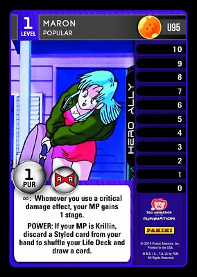DBZ Dragon Ball Z TCG Card Panini Evolution U95 Maron Popular | eBay