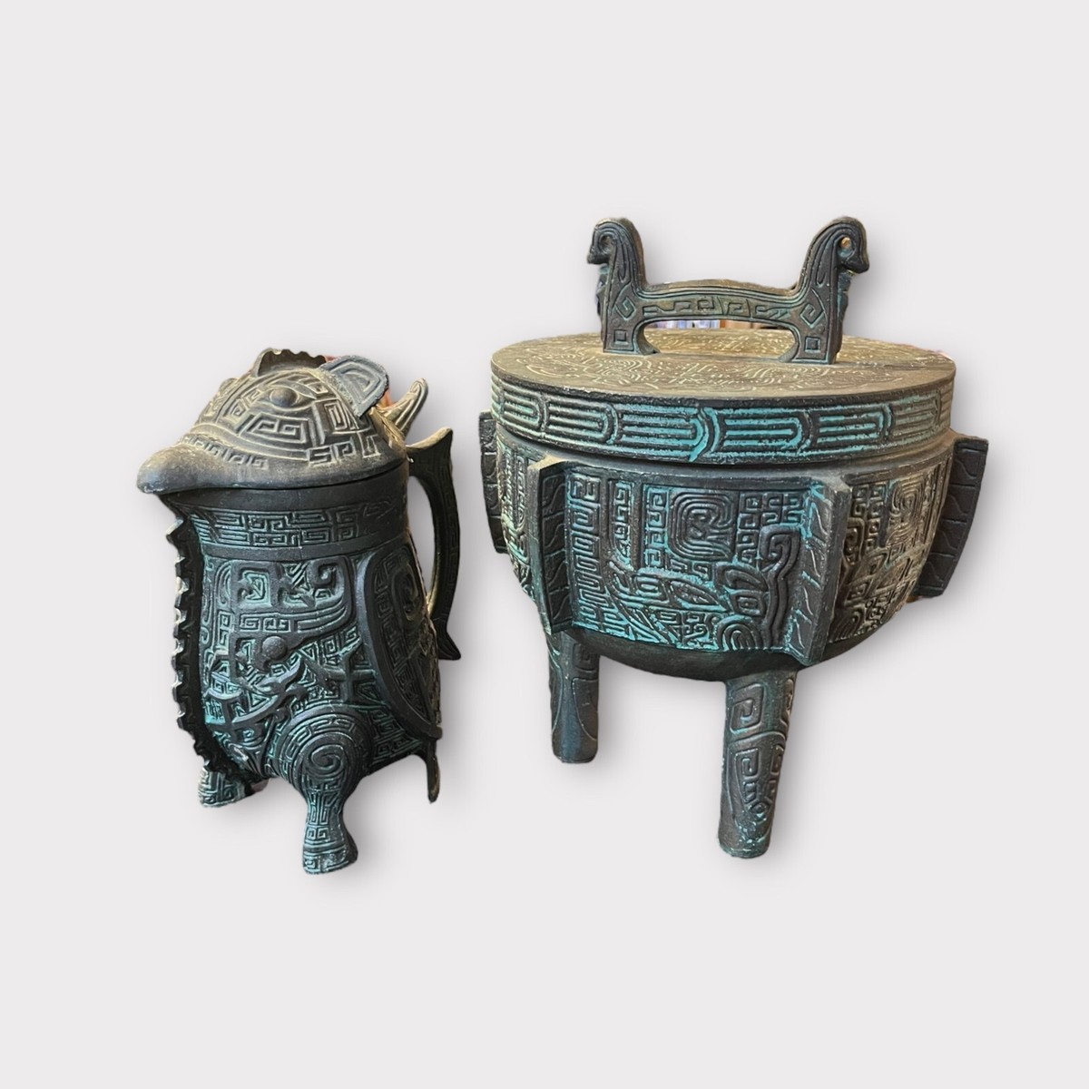 Vintage Mid Century James Mont Style Ice Buckets & Pitcher Set