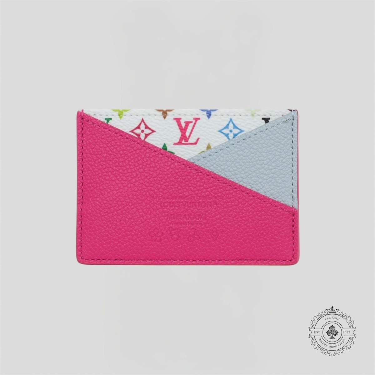 Louis Vuitton x Takashi Murakami Card Holder in Blue/Rose | eBay
