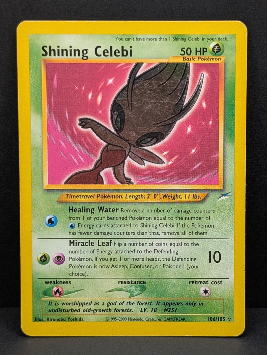Shining Celebi 106/105 Neo Destiny Holo Ultra Secret Rare Pokemon