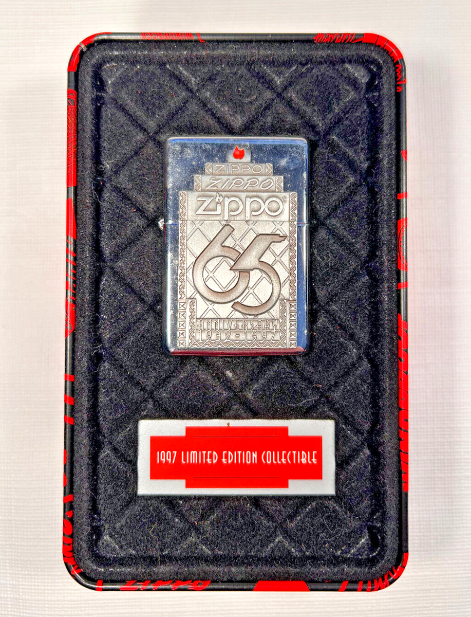 1997 Zippo 65th Anniversary Cigarette Lighter Sealed Unfired in