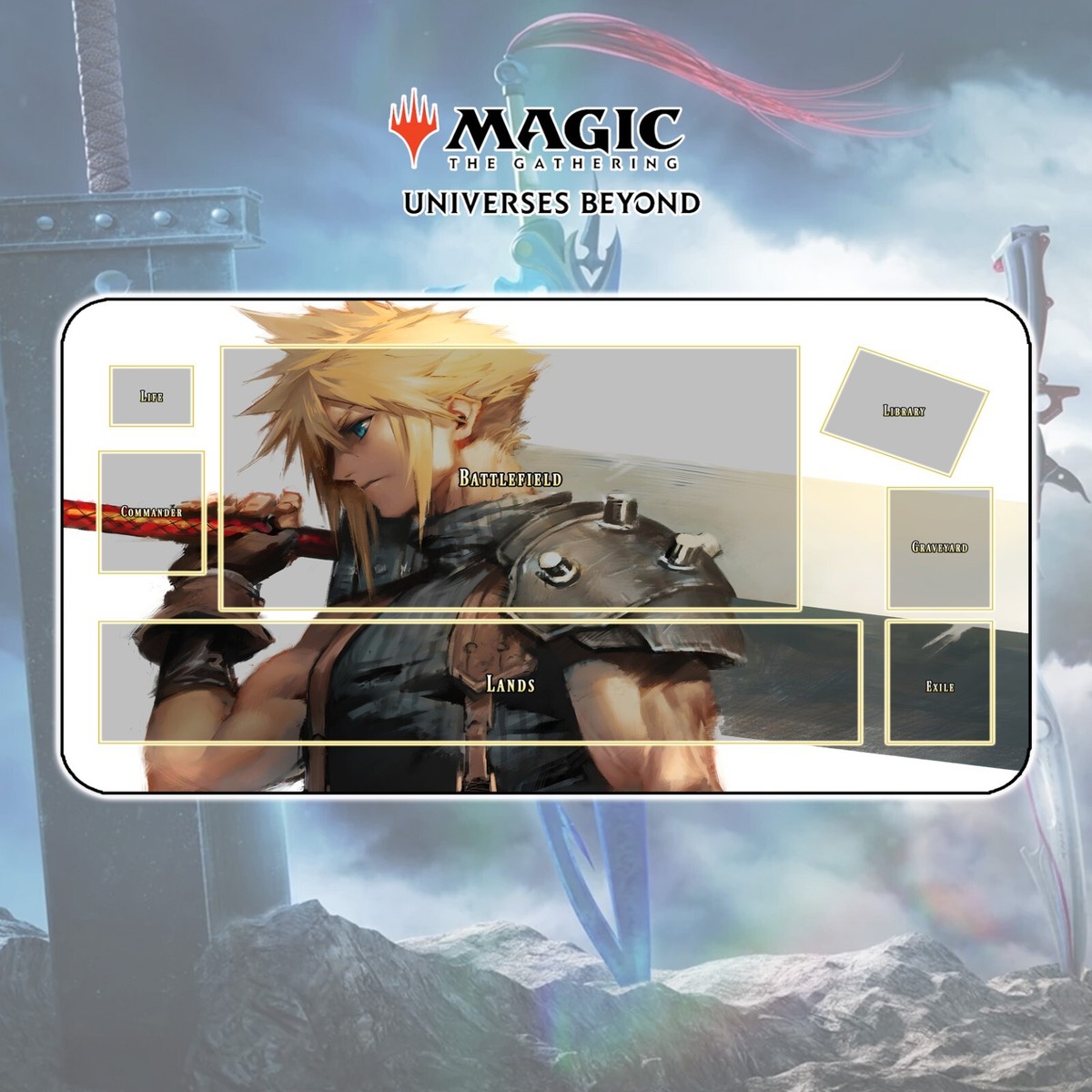 mtg ff プレイマット クラウド FF7 Playmat Cloud Strife FF7 - MTG