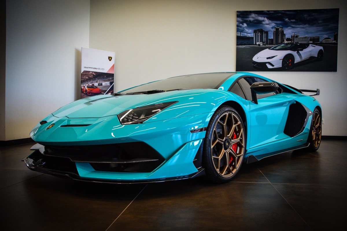 Autoart Lamborghini Aventador SVJ 水色 1/18 AutoArt Lamborghini