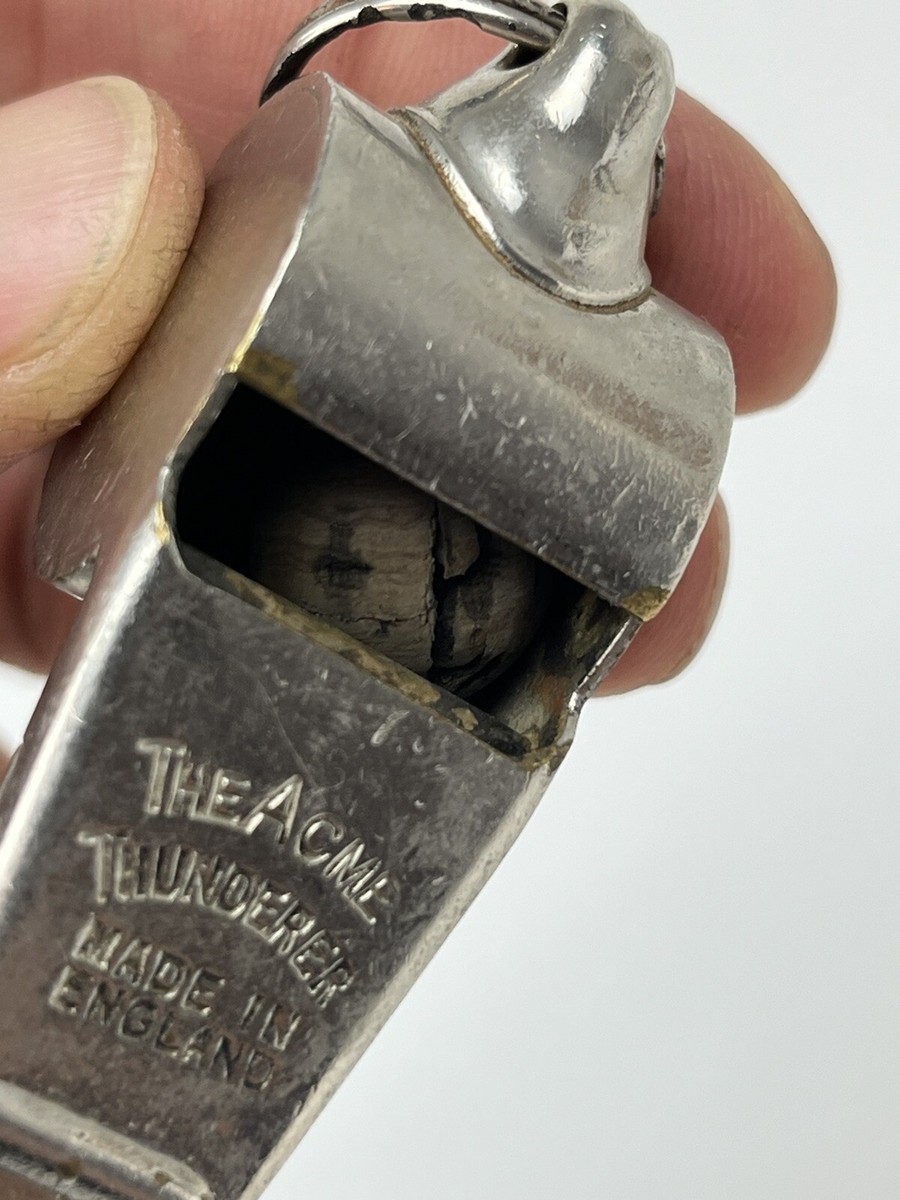 The Acme Thunderer Whistle with Cork or Wooden Pea Ball Made in