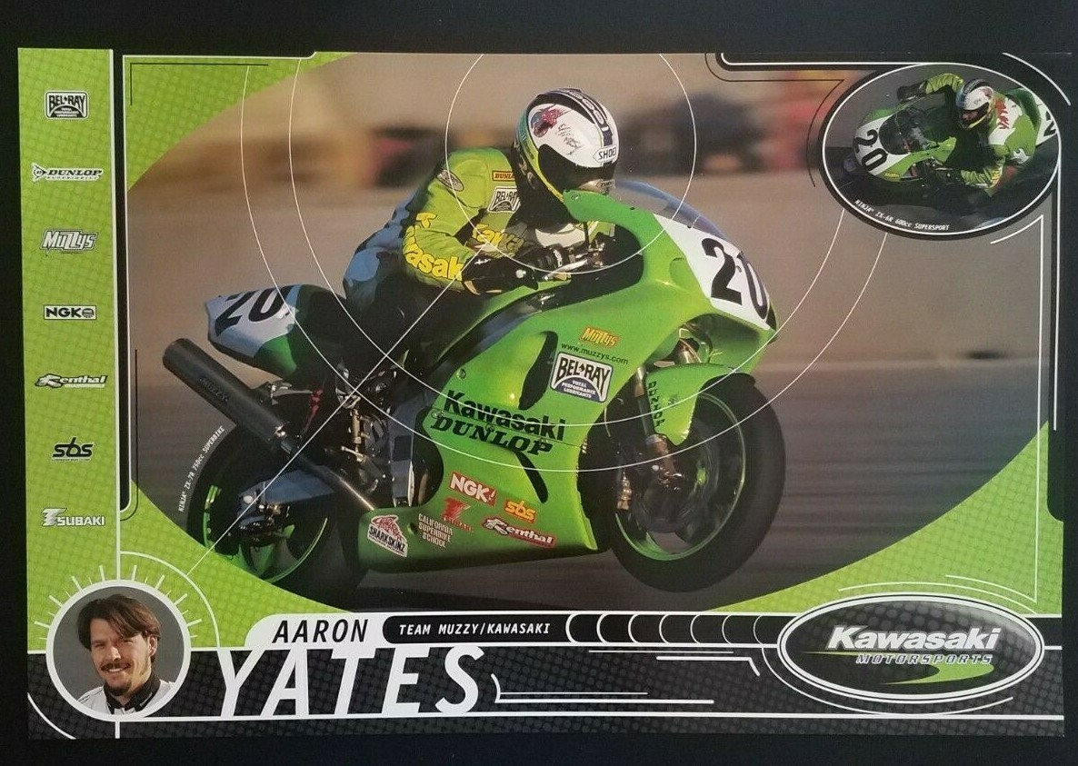 Vintage Poster 1999 Aaron Yates Team Muzzy Kawasaki ZX-7R