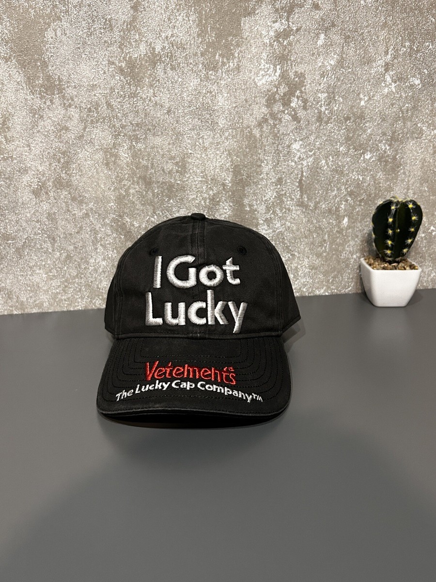 Vetements I Got Lucky Baseball Cap Black 2k | eBay