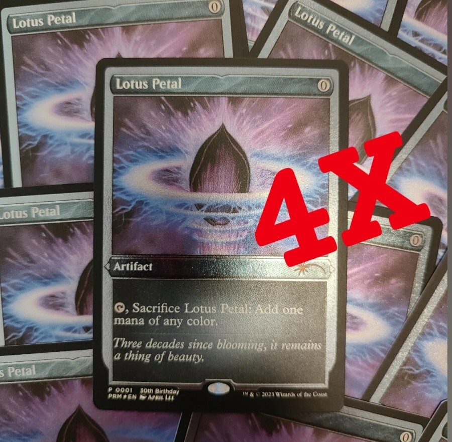 水蓮の花びら Lotus Petal 4枚セット マジック：ザ・ギャザリング 睡蓮