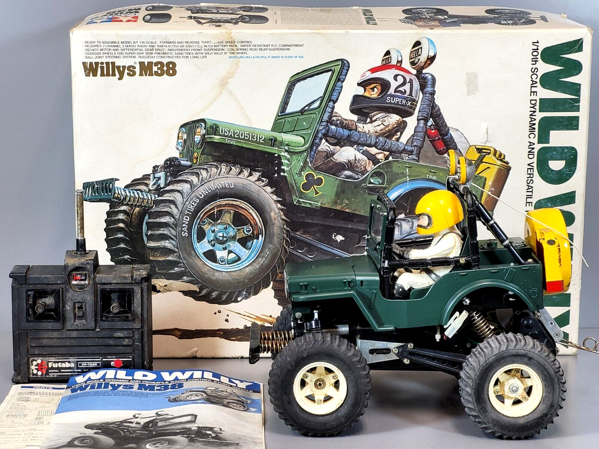 Vintage original 1982 Tamiya 1/10 R/C Wild Willy M38 Jeep for