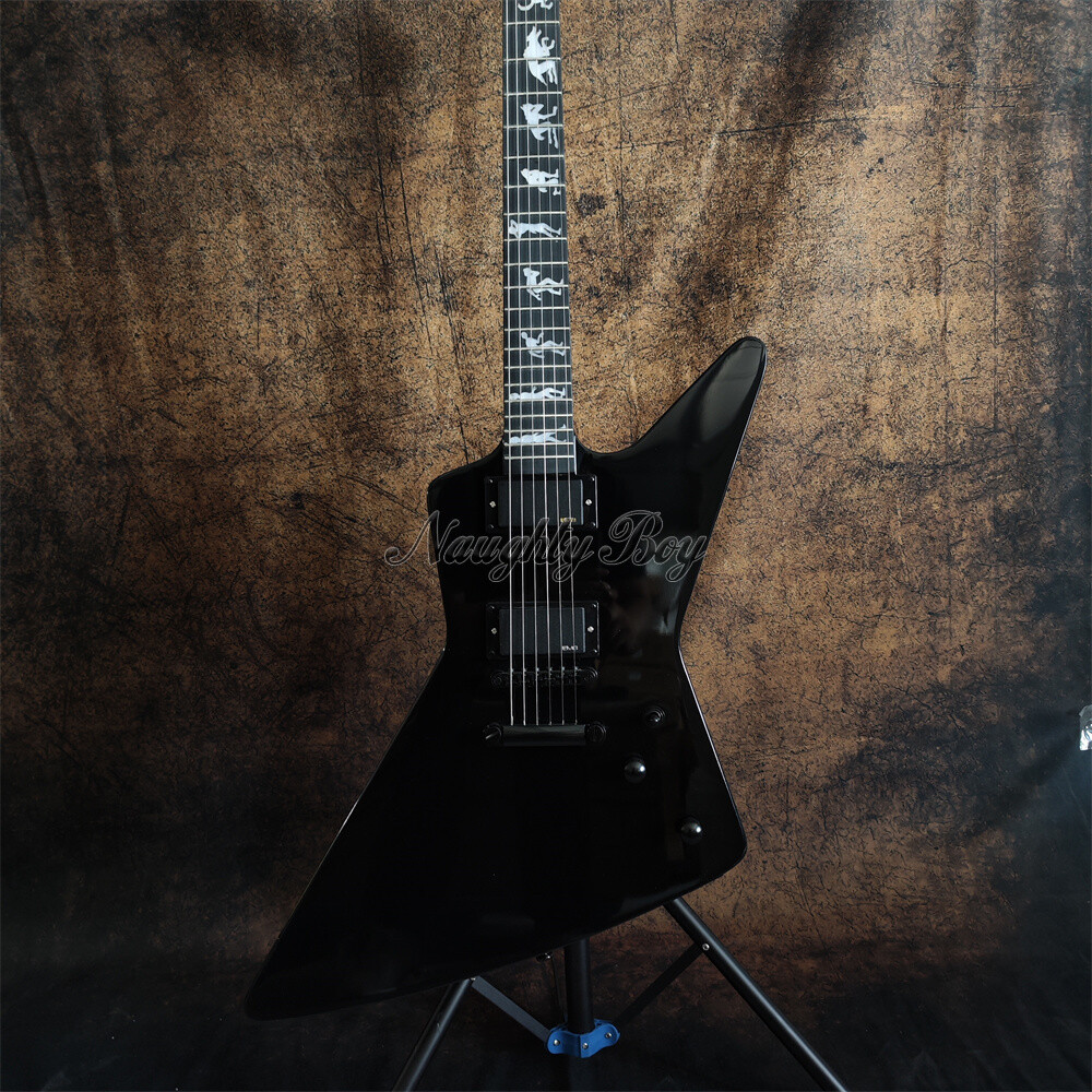 Black MX250 Electric Guitar Man to Wolf Explore Metallica James