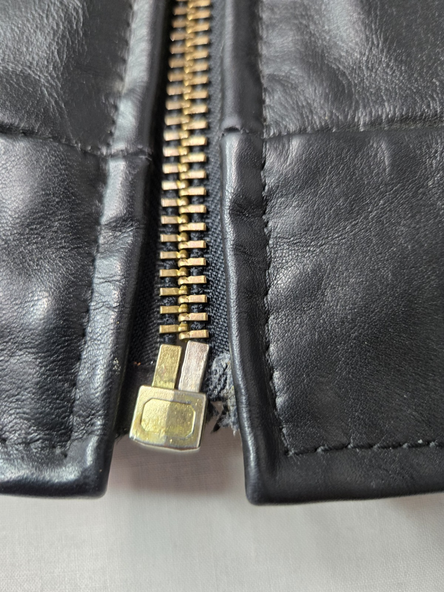 Vanson Vintage Marauder Heavy Black Leather Motorcycle Jacket Mens