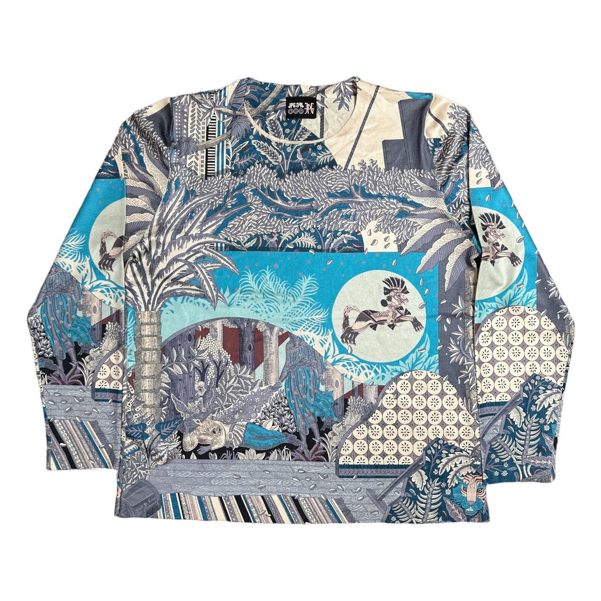 Vintage JPG Jean Paul Gaultier Japan Silk Blend All Over Print T