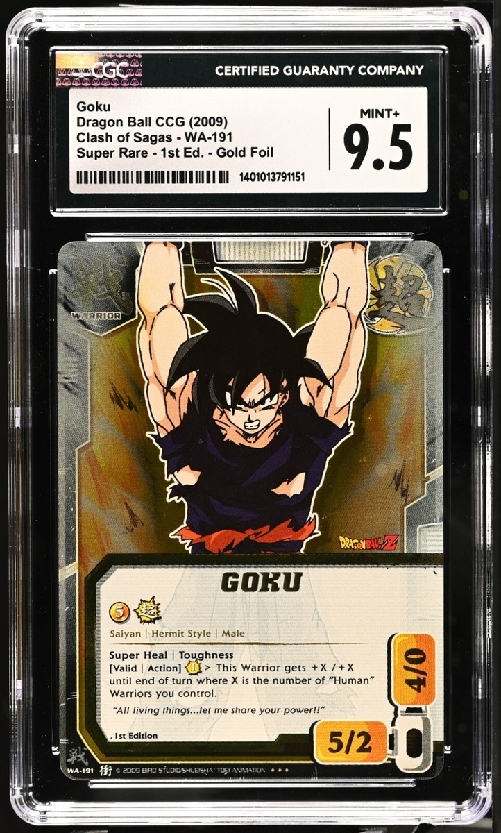 CGC 9.5 Goku 1st Edition WA-191 UR Dragon Ball Z Bandai 2009 Foil