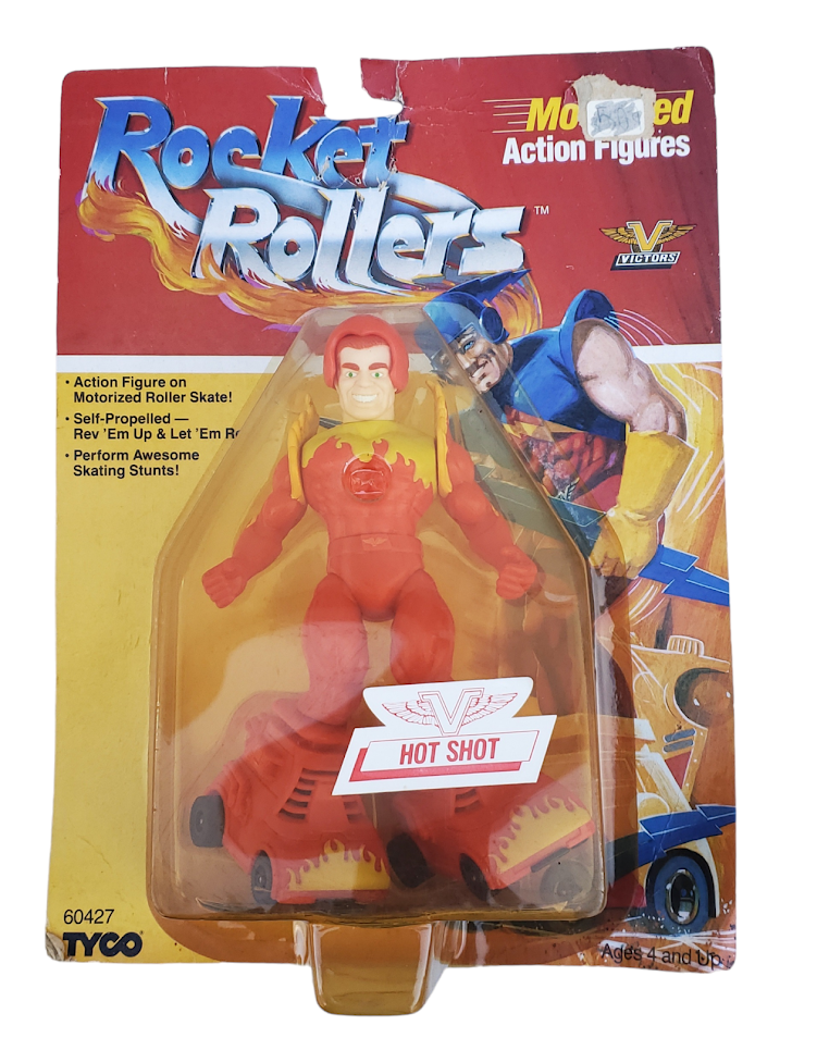 VINTAGE 1987 TYCO ROCKET ROLLERS Hot Shot RARE ACTION FIGURE TOY