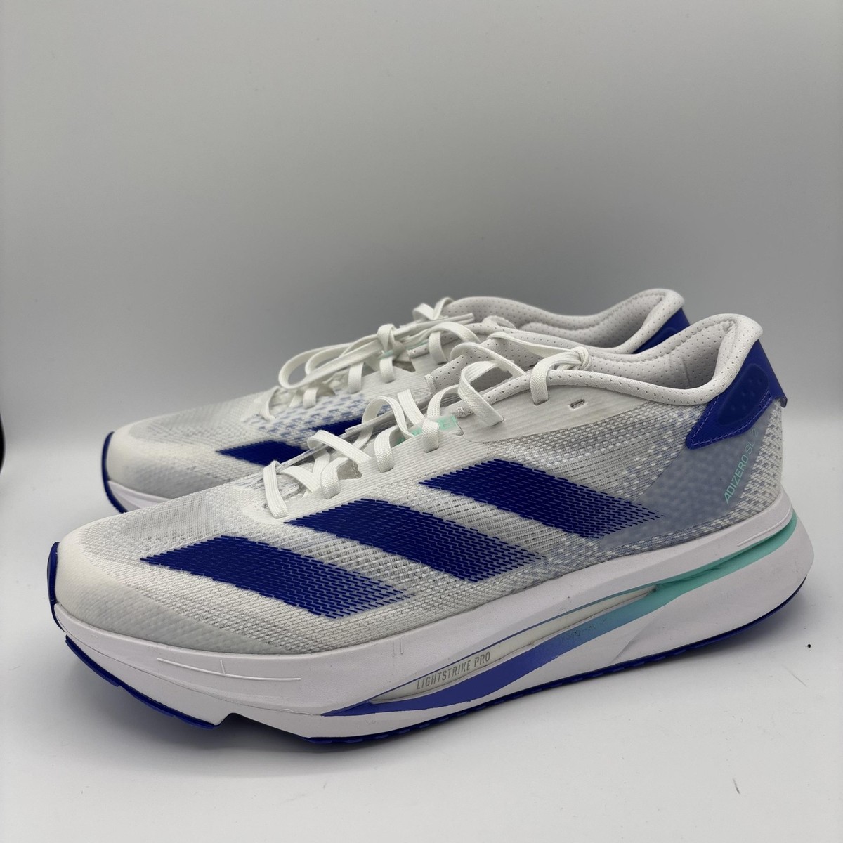 Adidas Adizero SL2 Shoes Mens Size 8.5 White Blue Running