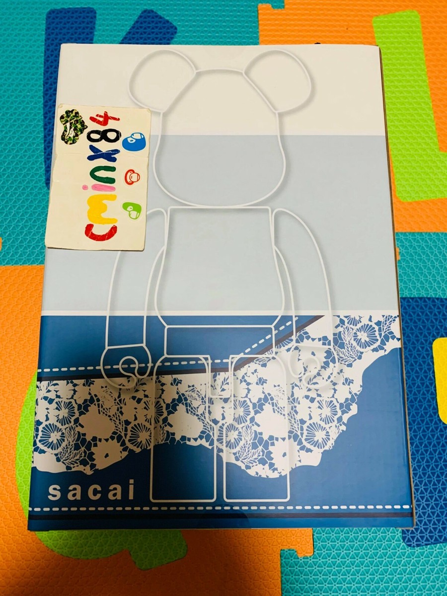 100% Authentic Bearbrick Sacai 100% & 400% Set White | eBay