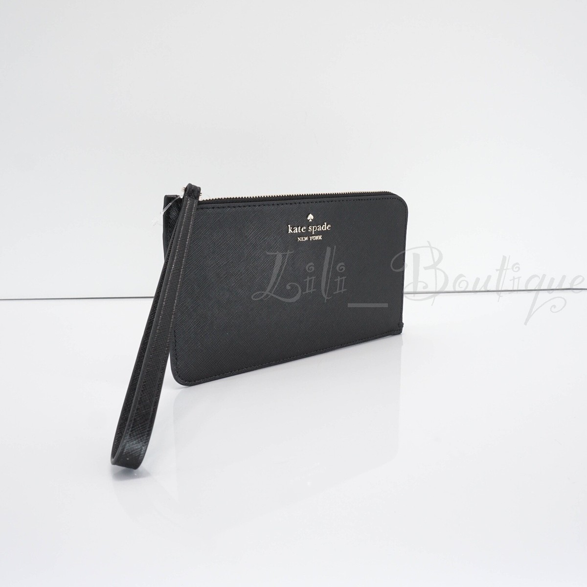 NWT Kate Spade KD546 Lucy Medium L-Zip Wristlet Saffiano Leather