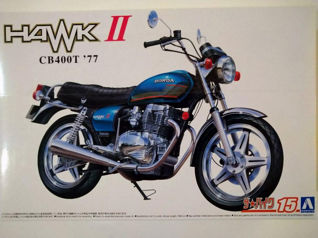 □アオシマ:1/12 HONDA CB400N ホークⅢ □未組み立て品 ホンダ CB400N