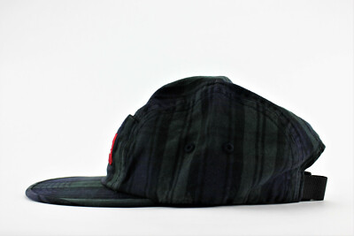Supreme Snap Button Pocket Camp Cap Black Watch Plaid O/S | eBay