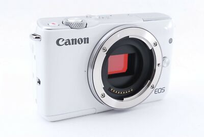 Canon EOS M10 18.0MP Mirrorless Digital Camera White Body Set Made