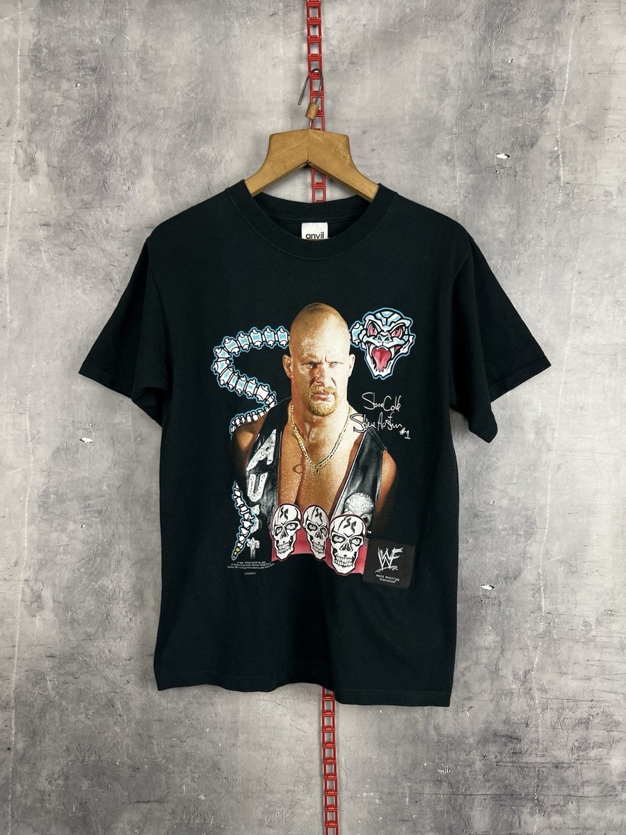 Vintage Stone Cold Steve Austin Rare WWF 1999 Wild Oats WWE T