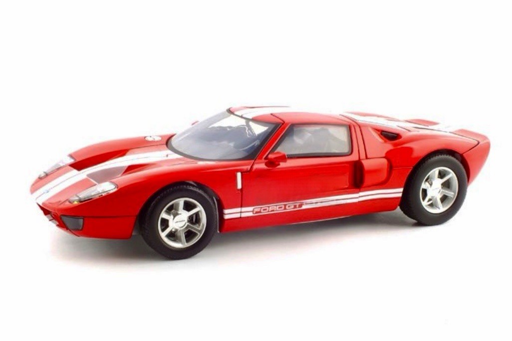 Motormax 1/12 Scale Diecast Ford GT Concept Red w/ White Stripes