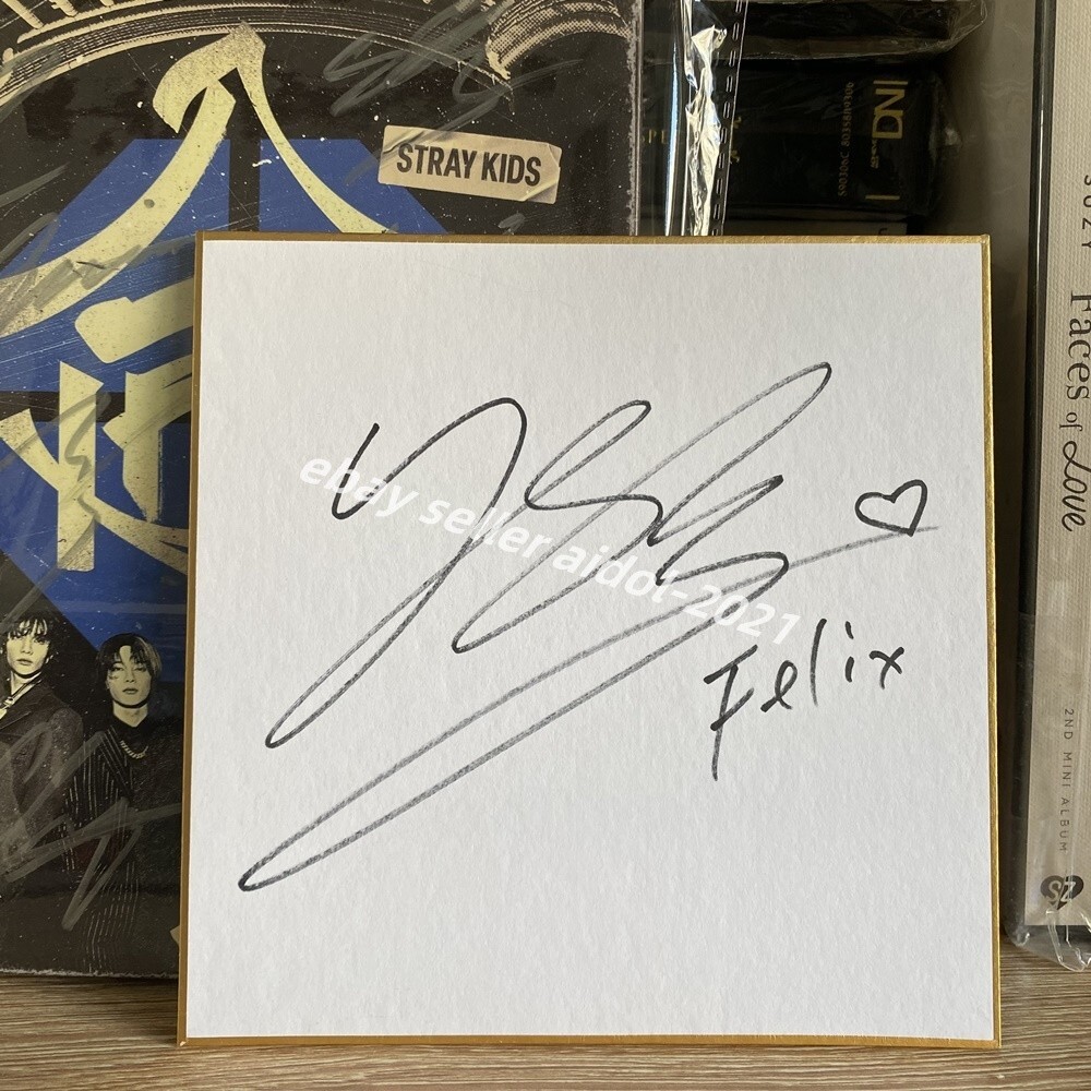STRAY KIDS FELIX Autographed Signed Art Board HOP K-POP COLLECTION