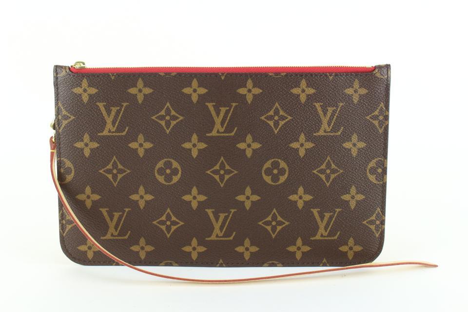 Louis Vuitton Cherry Red Monogram Neverfull Pochette GM or MM