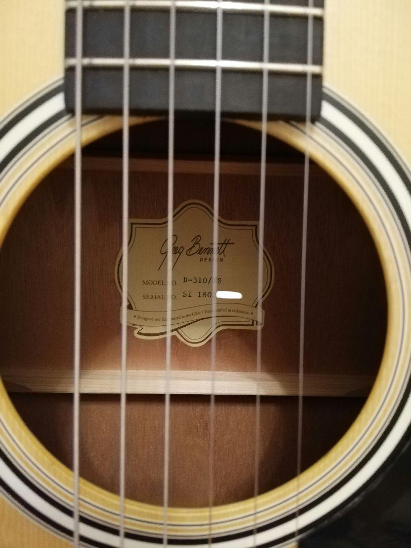 Acoustic Guitar Greg Bennett Design D-310 Natural Good Condition
