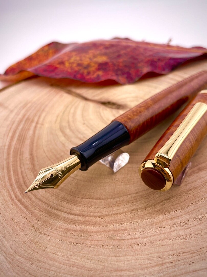 West Germany Tiffany & Co. x Diplomat Brier Wood 18K Fountain Pen