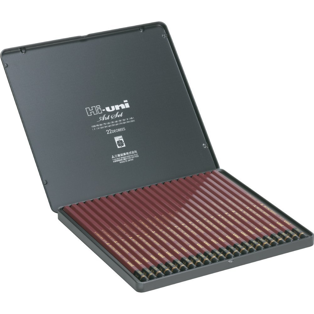 genuine Mitsubishi Pencil Hi-uni Art set 22 degrees for designers