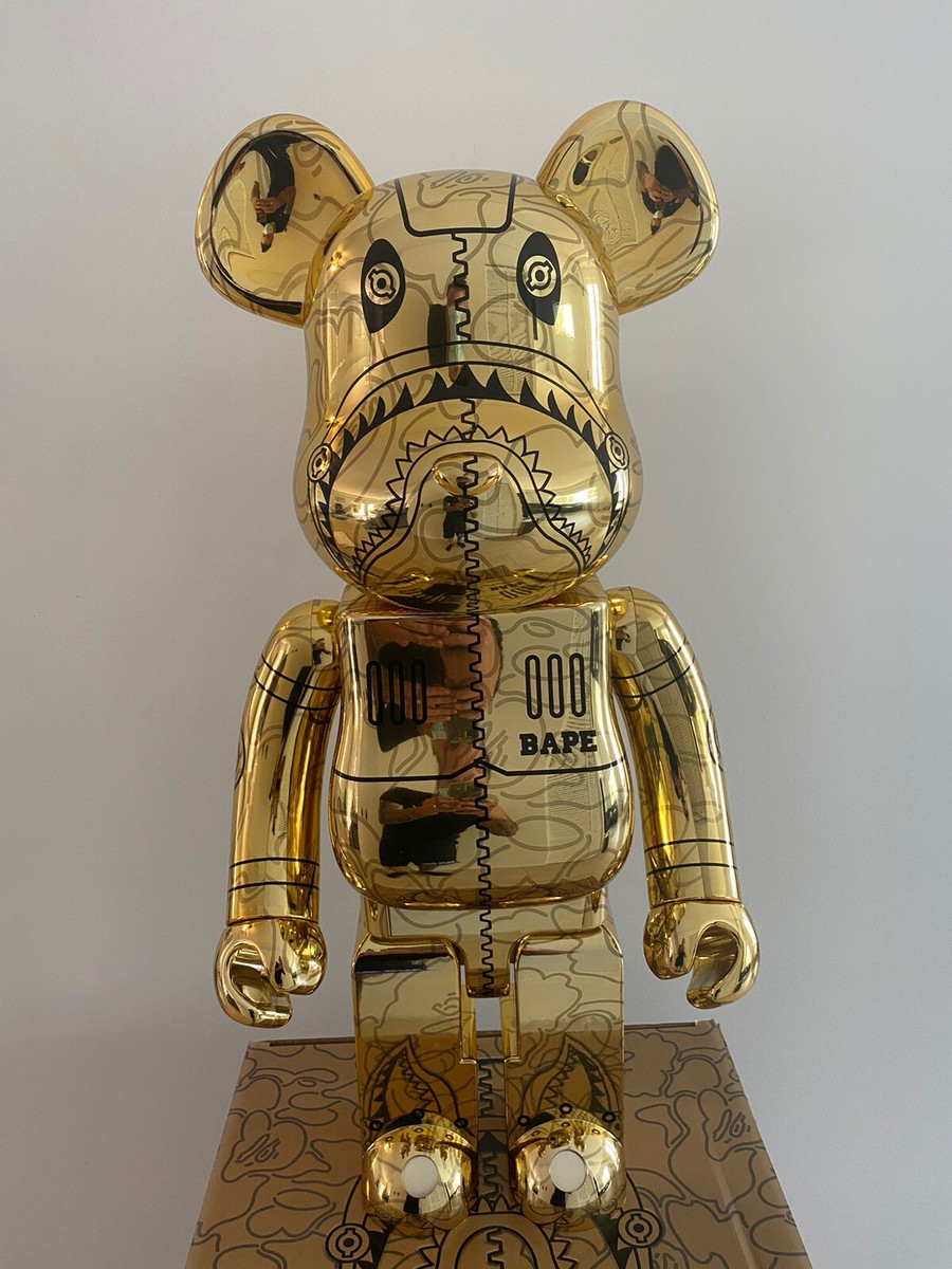 BAPE HAJIME SORAYAMA 1000% Bearbrick Gold Chrome Be@rbrick A