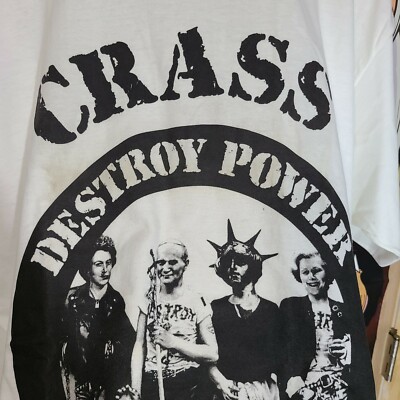 90s USA製 CRASS DESTROY POWER NOT PEOPLE VTG Crass Destroy Power