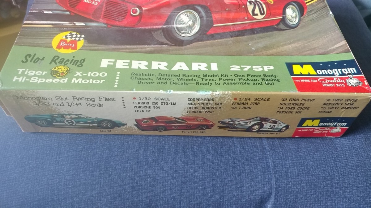 Vintage Monogram Ferrari 275P 1/32 Slot Car Kit Beauty 1960's | eBay