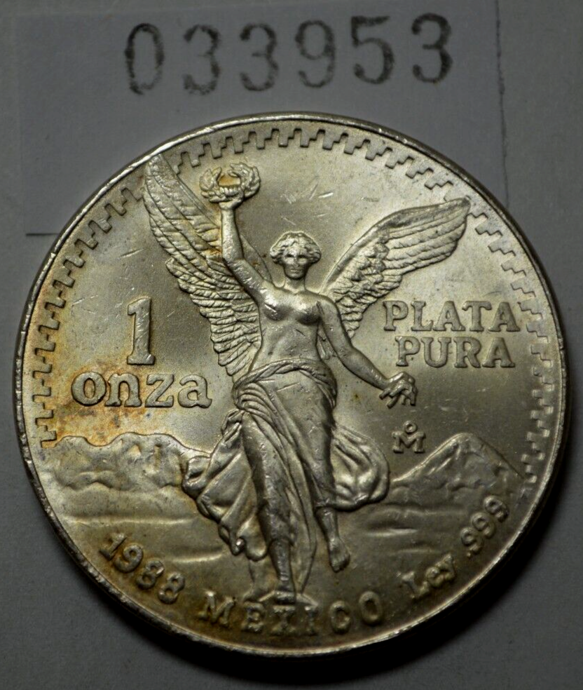 希少品】 純銀 銀貨 メキシコ 1オンス 1onza 1988 mexico 希少品