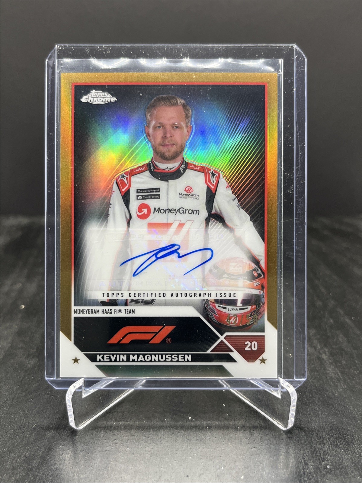 F1カード Kevin Magnussen シールサインカード F1カード Kevin