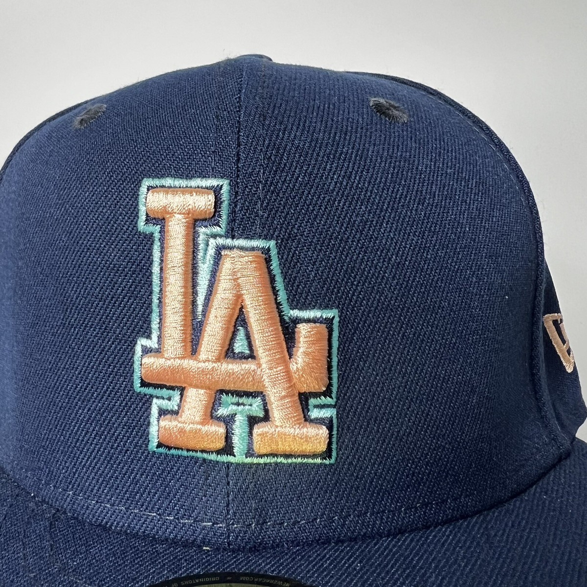 New Era LA Dodgers Navy Blue Oceanside Peach 59FIFTY Fitted Hat