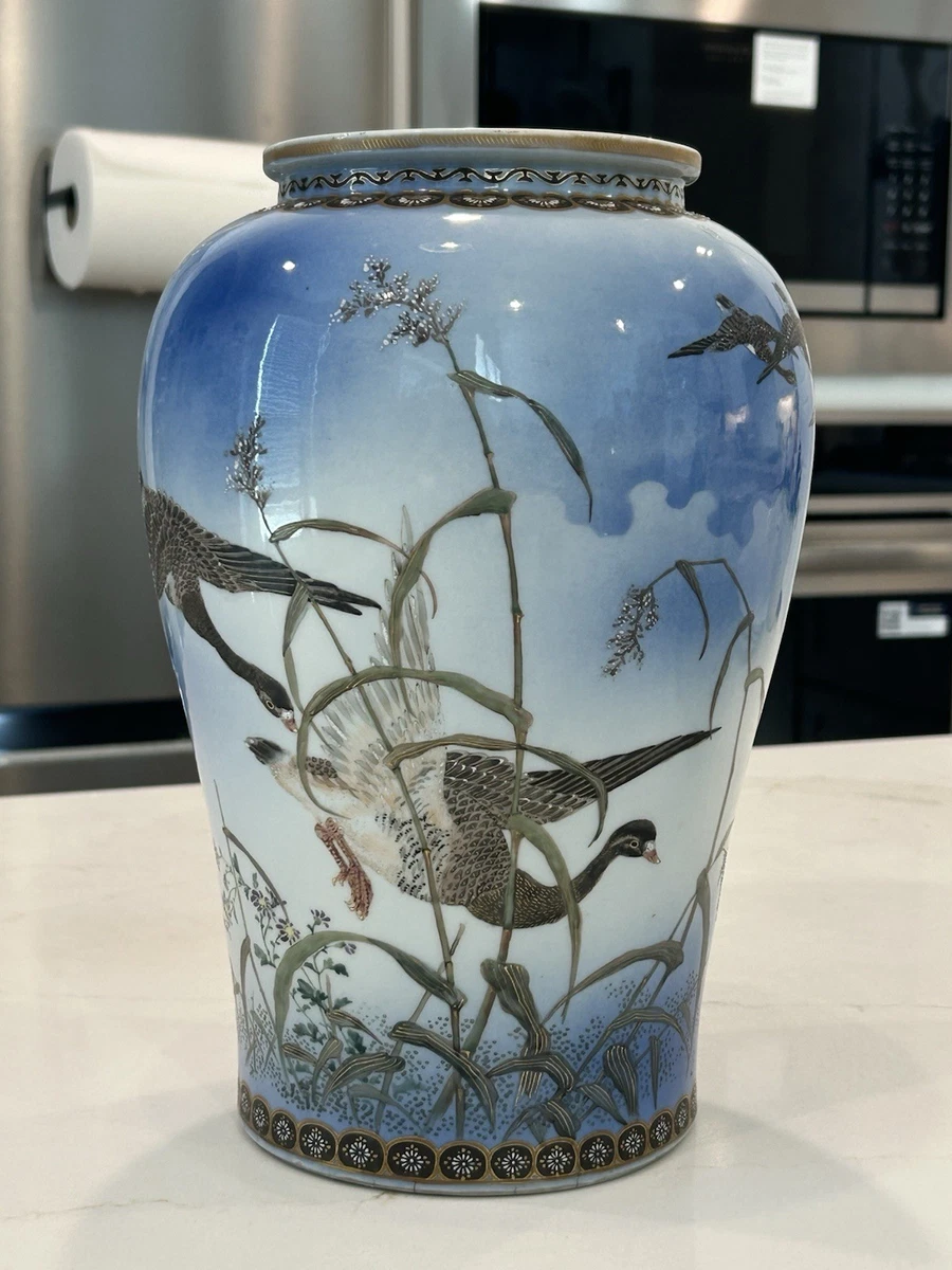 大日本帝国海軍司令部蔵 中国七宝花瓶 安藤七宝 『鎚起七宝花瓶