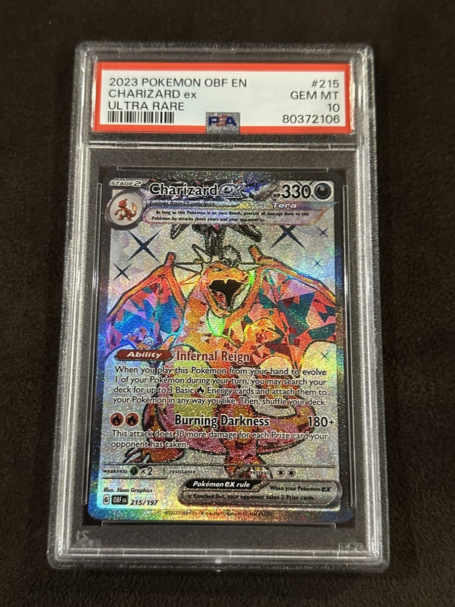 PSA 10 2023 POKEMON OBF EN-OBSIDIAN FLAMES ULTRA RARE CHARIZARD ex