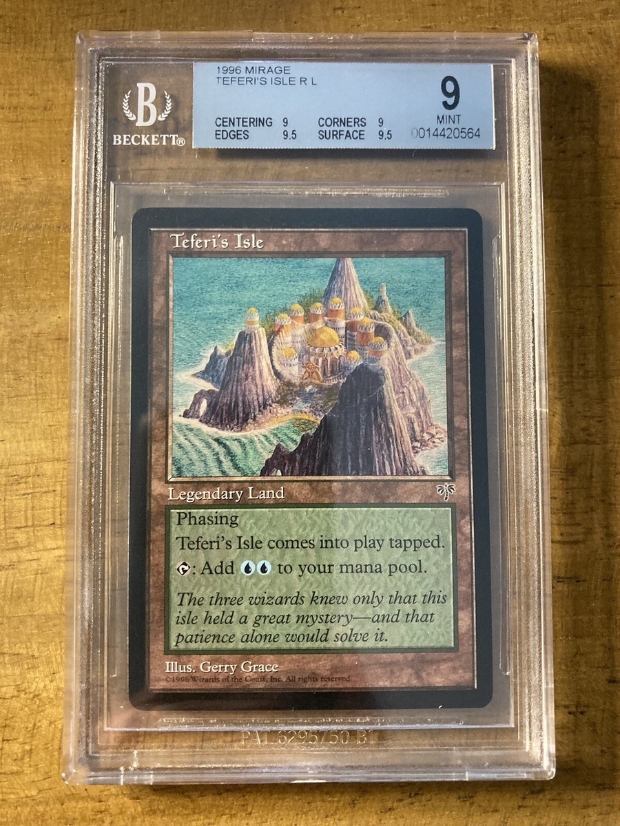MTG✨TEFERI'S ISLE✨Mirage BGS Quad 9's++ MINT RARE Legendary Land