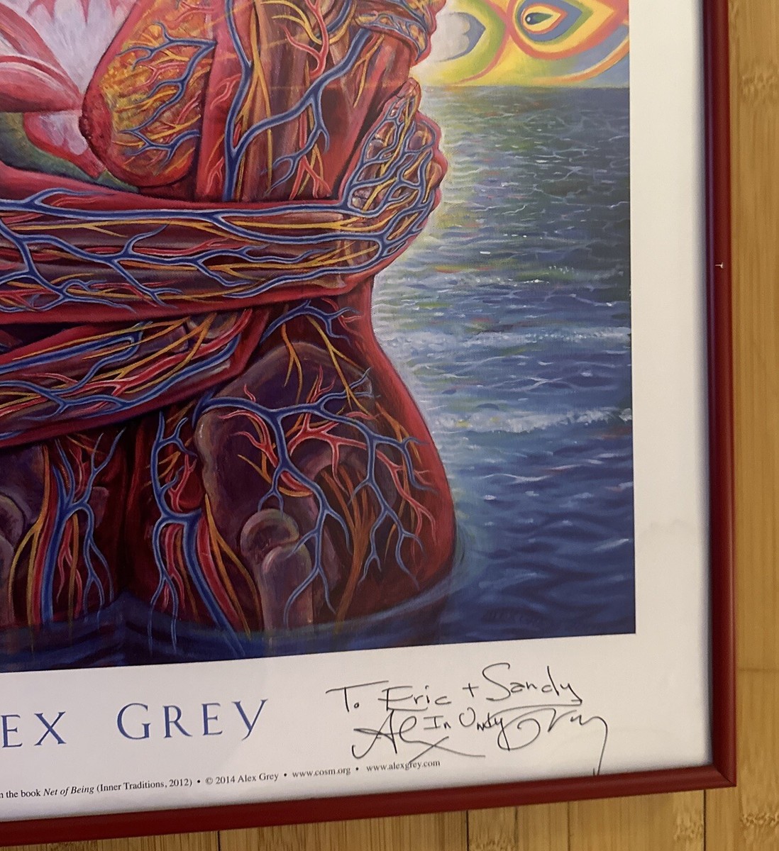 SIGNED FRAMED Alex Grey Ocean of Love Bliss 2014 Fine Art Poster